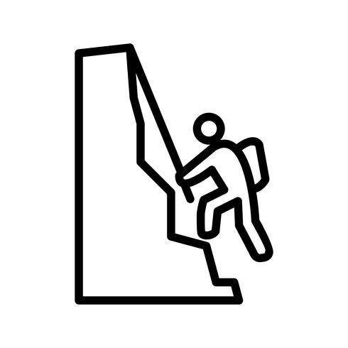 Icono de escalada ilustración vectorial vector