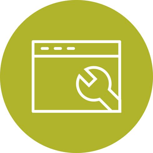 Icono de configuración del navegador de vectores