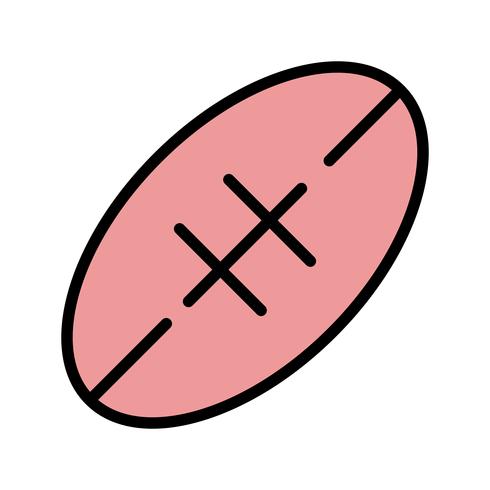 Icono de Rugby Vector Illustration