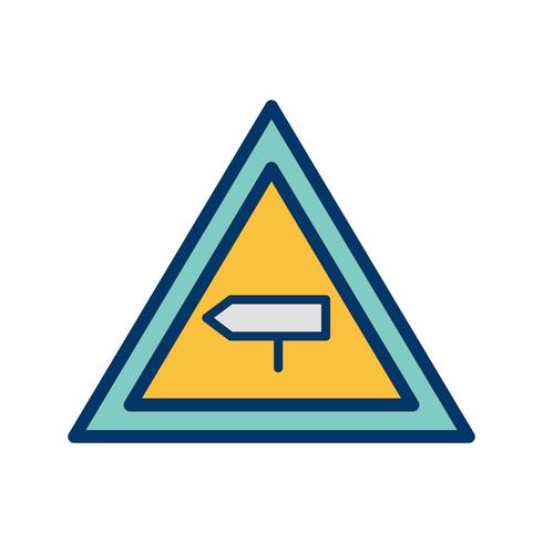 Vector Major cross road Road Sign Icon