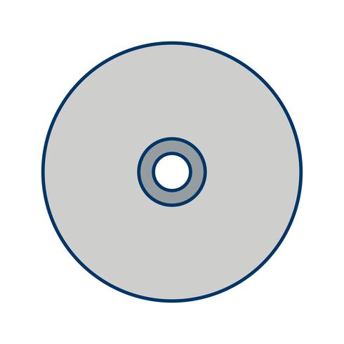Compact Disk Icon Vector Illustration