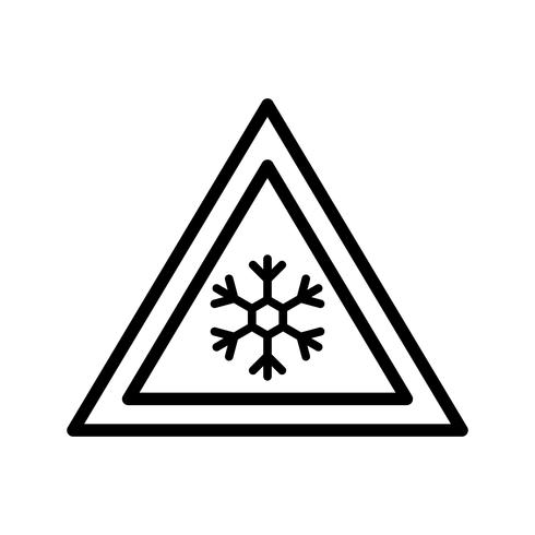 Vector Risk of ice Road Sign Icon