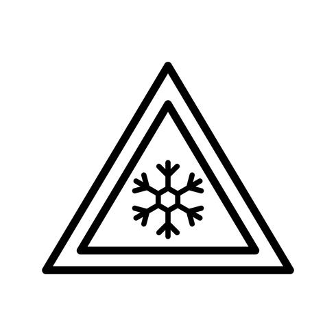 Vector Risk of ice Road Sign Icon