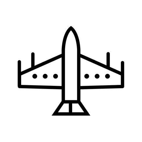 Vector icono de avión de combate