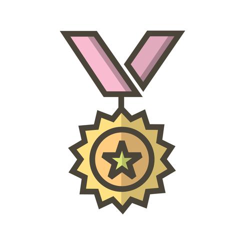 Medalla icono ilustración vectorial vector