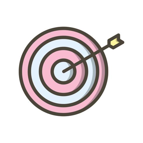 Icono de Bullseye ilustración vectorial vector