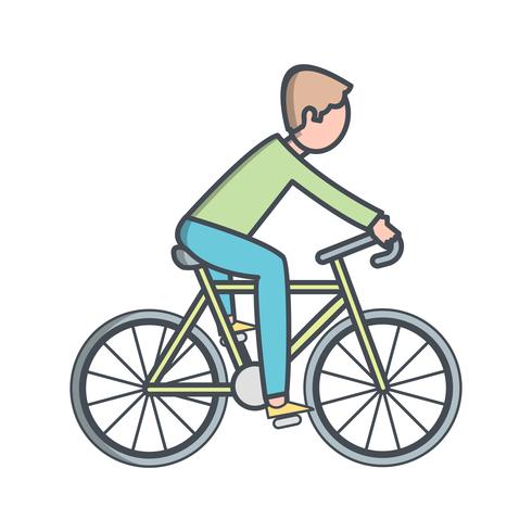 Cyclist Icon Vector Illustration