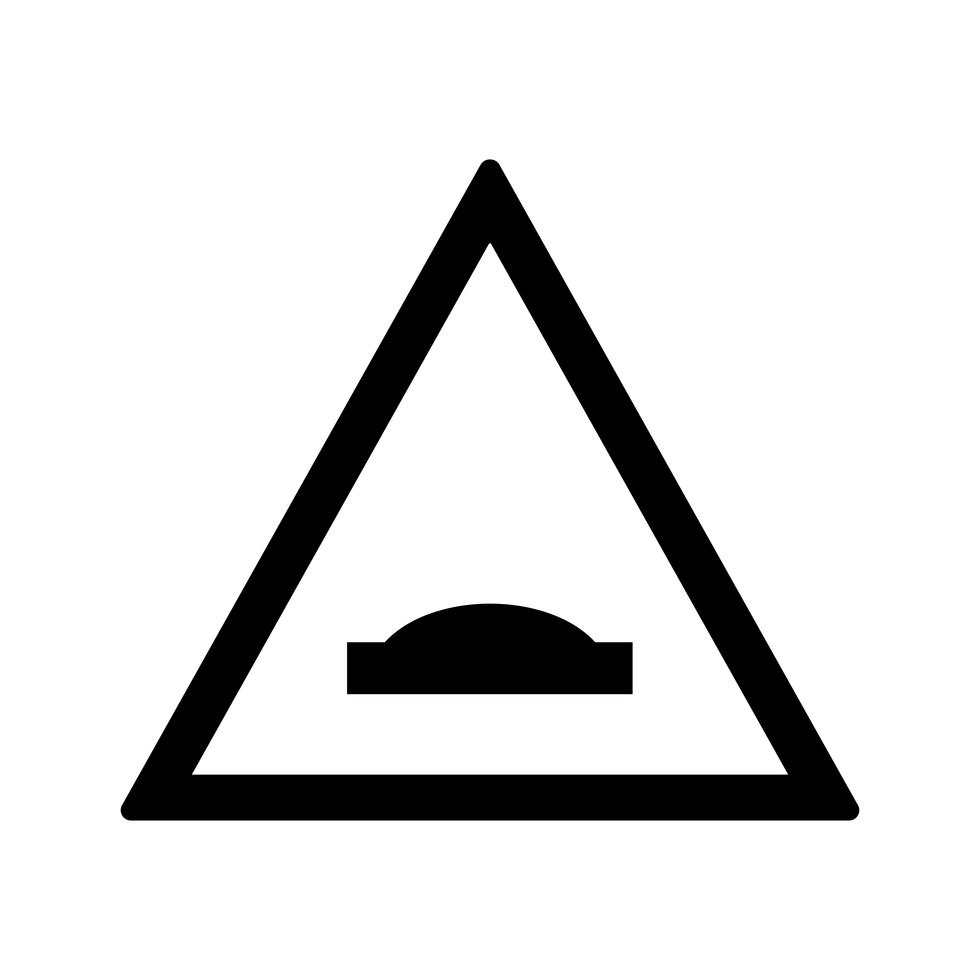 Vector Hump bridge Road Sign Icon 423314 Vector Art at Vecteezy