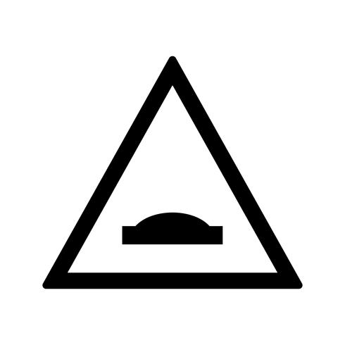 Vector Hump bridge Road Sign Icon