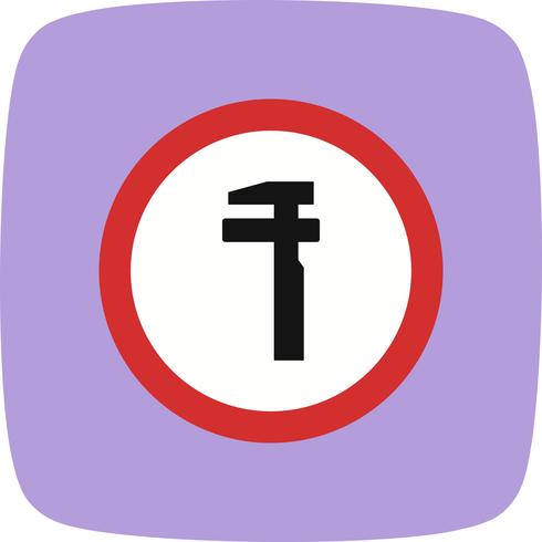 Vector Break Down Service Road Sign Icon