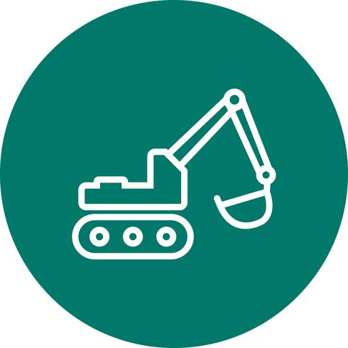 Vector icono de excavadora