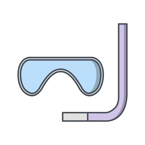 Ilustración de vector de icono de snorkel