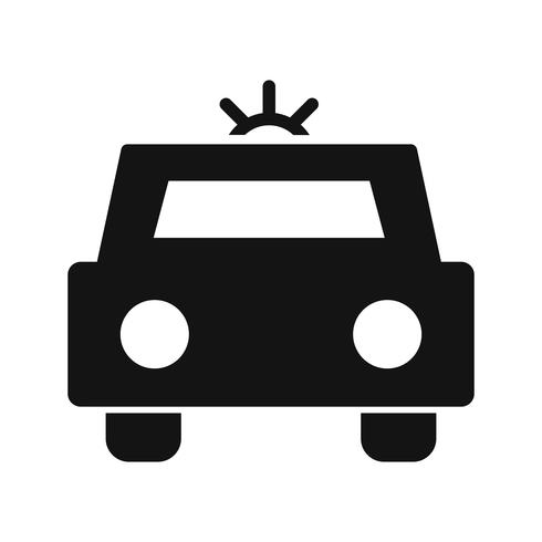 Vector icono de coche de policía