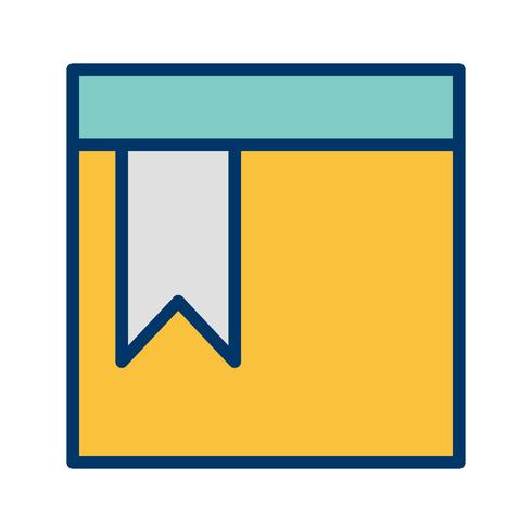 Vector Bookmarked Page Icon