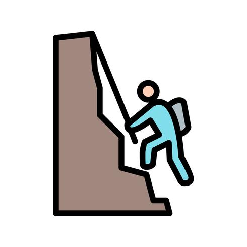 Icono de escalada ilustración vectorial vector