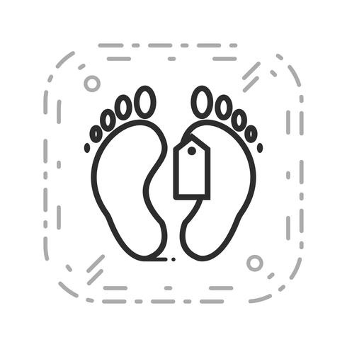 Vector Toe Tag Icon