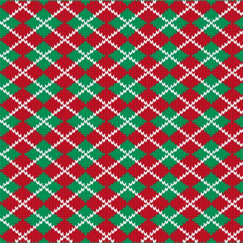 knit argyle pattern vector