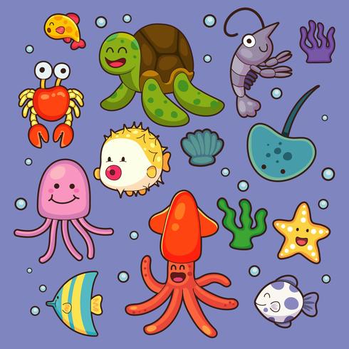 Los animales marinos vector plantas acuáticas peces marinos dibujos animados ilustración agua submarina vida marina con carácter acuático. 423584 Vector en Vecteezy Los animales marinos vector plantas acuáticas peces marinos dibujos animados ilustración agua submarina vida marina con carácter acuático. 423584 Vector en Vecteezy