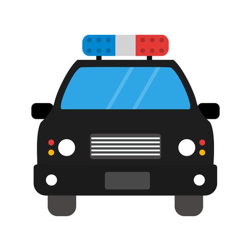 Vector icono de coche de policía