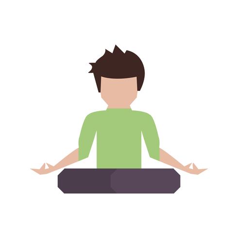 Icono de yoga ilustración vectorial vector