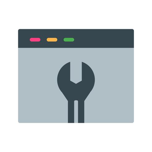 Icono de configuración del navegador de vectores