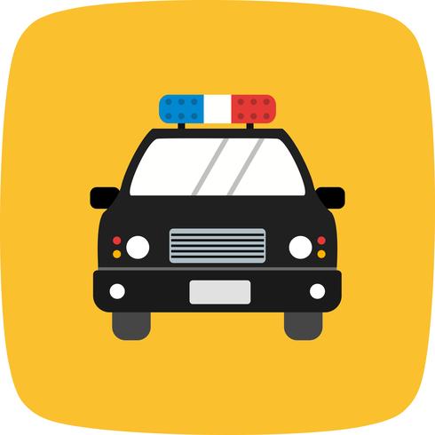 Vector icono de coche de policía