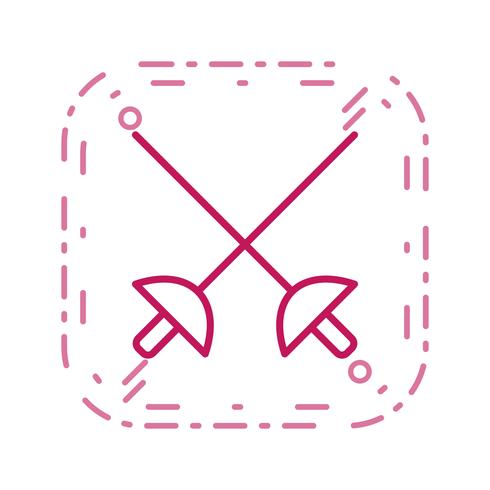 Fencing Icon Vector Illustration