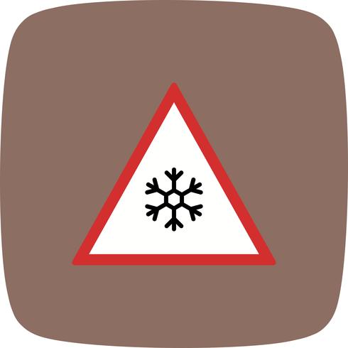 Vector riesgo de hielo icono de signo de carretera