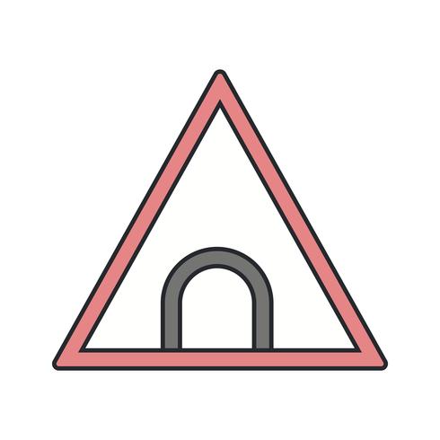 Vector icono de señal de tráfico túnel