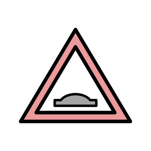 Vector Hump bridge Road Sign Icon