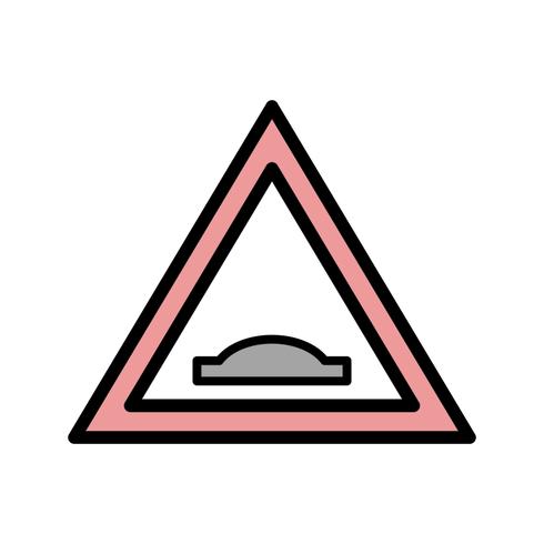 Vector Hump bridge Road Sign Icon