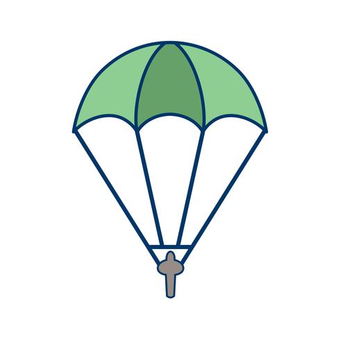 Parachutist Icon Vector Illustration