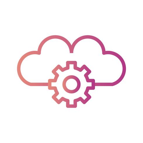 Icono de Vector Cloud Settings