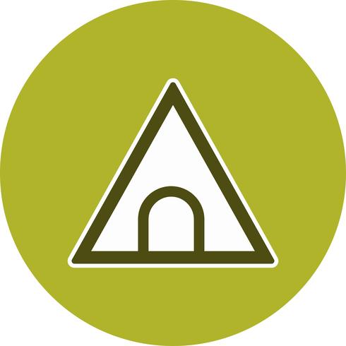 Vector icono de señal de tráfico túnel