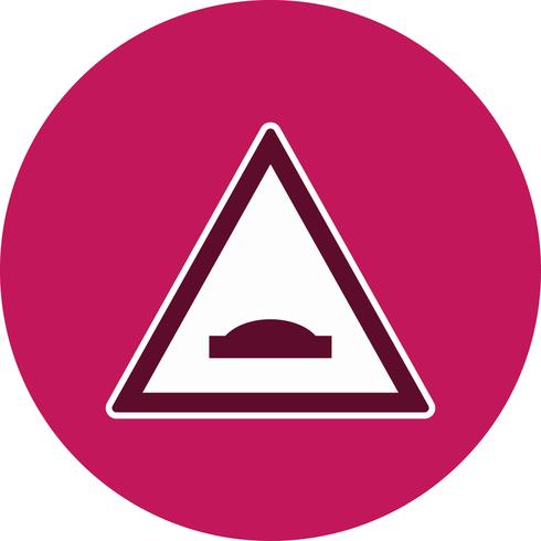 Vector Hump bridge Road Sign Icon