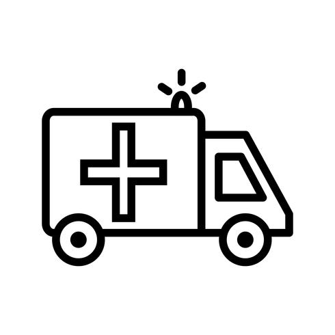 Icono de vector de ambulancia