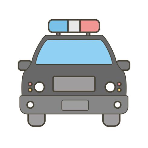 Vector icono de coche de policía