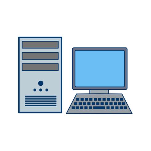 Icono de computadora vector illustration