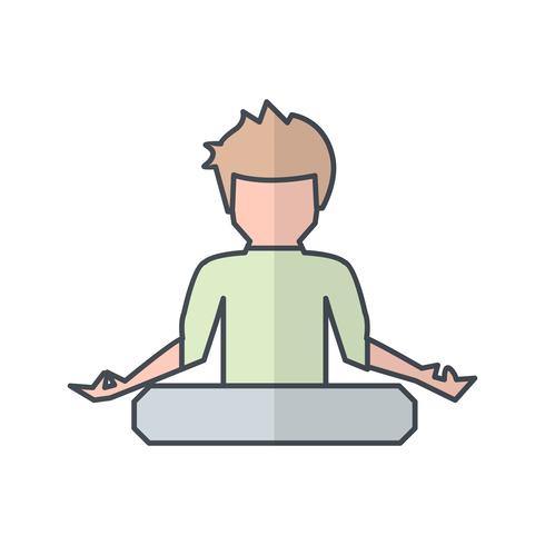 Yoga Icon Vector Illustration