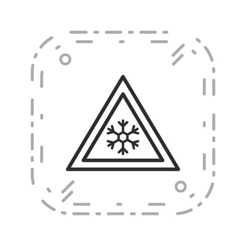 Vector Risk of ice Road Sign Icon