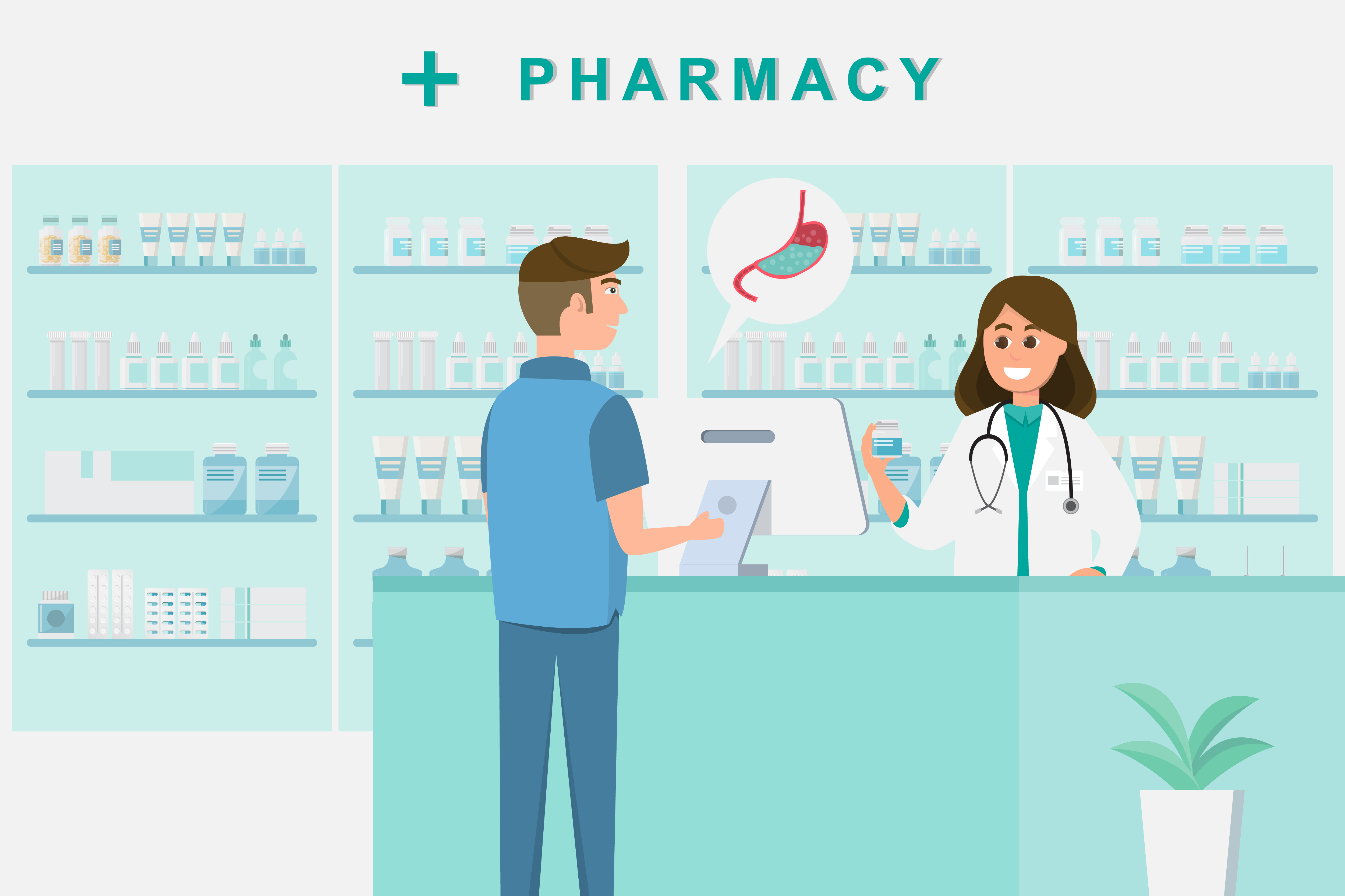 Cartoon Pharmacy Background