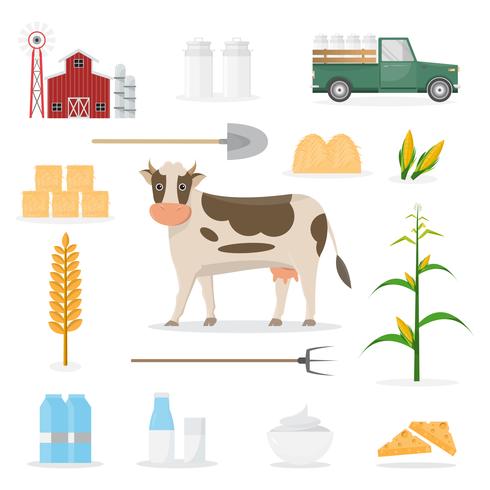 farmer cartoon character in organic farm with equipment.  vector