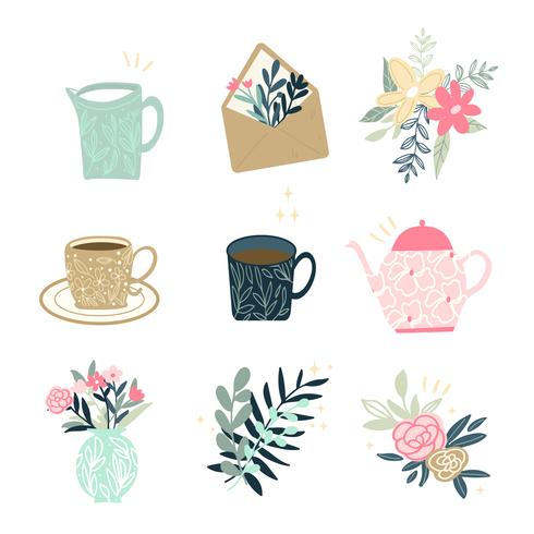 Sweet stickers vector