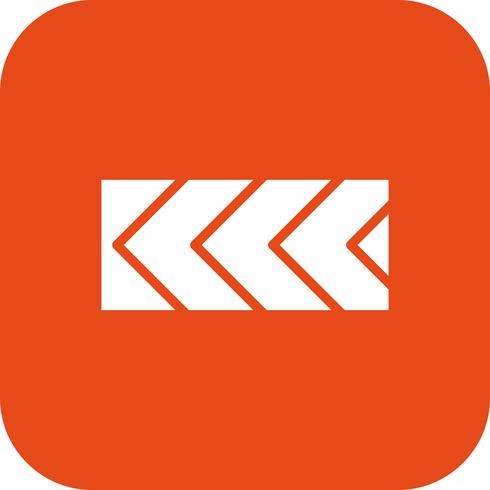 Vector Sharp deviation of route to left Road Sign Icon