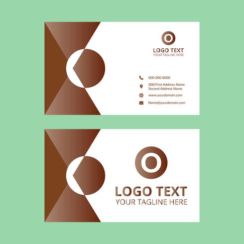 Brown Business card 24 vector