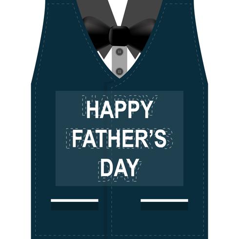 Happy Father’s Day greeting card. Design with bow tie, mustache, black glasses on retro paper background. vector