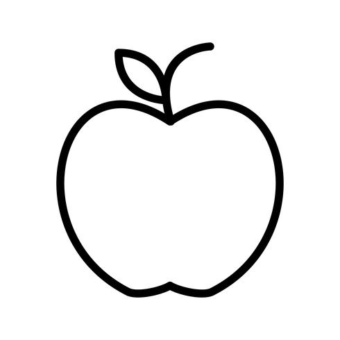 icono de vector de manzana