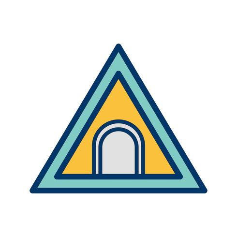 Vector Tunnel Road Sign Icon
