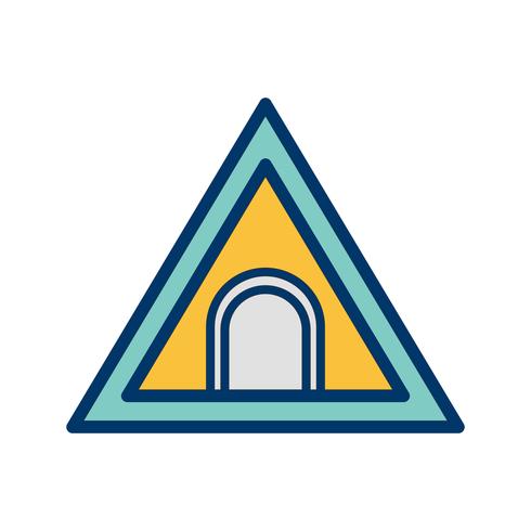 Vector icono de señal de tráfico túnel