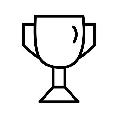 Icono de trofeo de ilustración vectorial vector